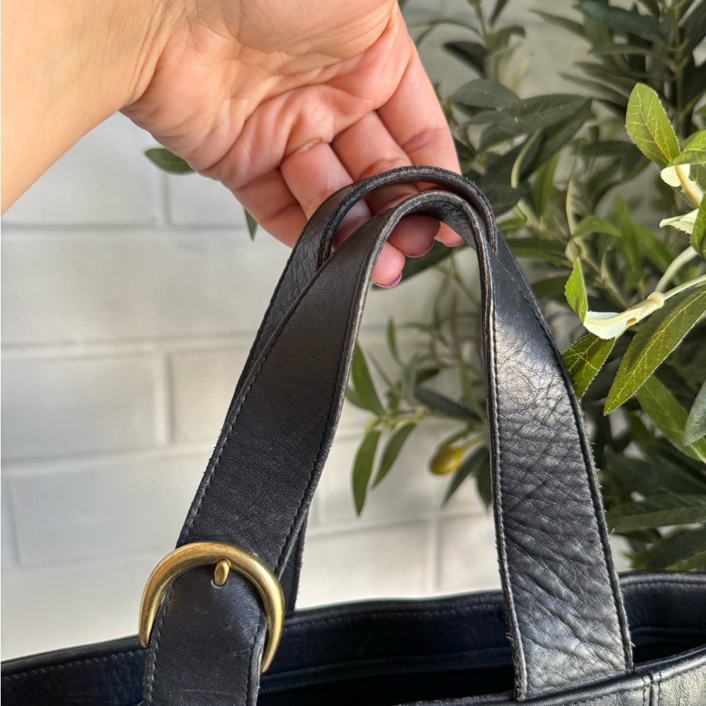 Coach Vintage Oroton Classic Black Leather Tote bag - Picture 8 of 11